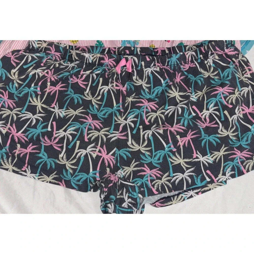 3 Pair Secret Treasure Shorts Loungewear Pajamas Beach Tropical Comfort C